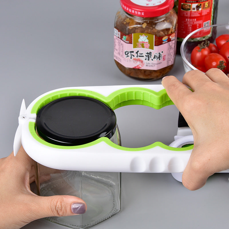 Ergonomic Multi-Use Jar Opener - Black & Red
