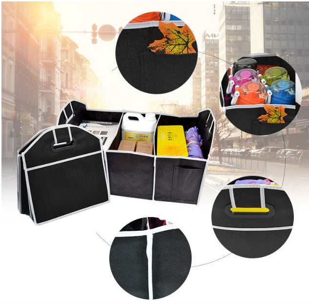 Eco-Friendly Car Trunk Organizer - Durable, Foldable, Multi-Compartment Storage