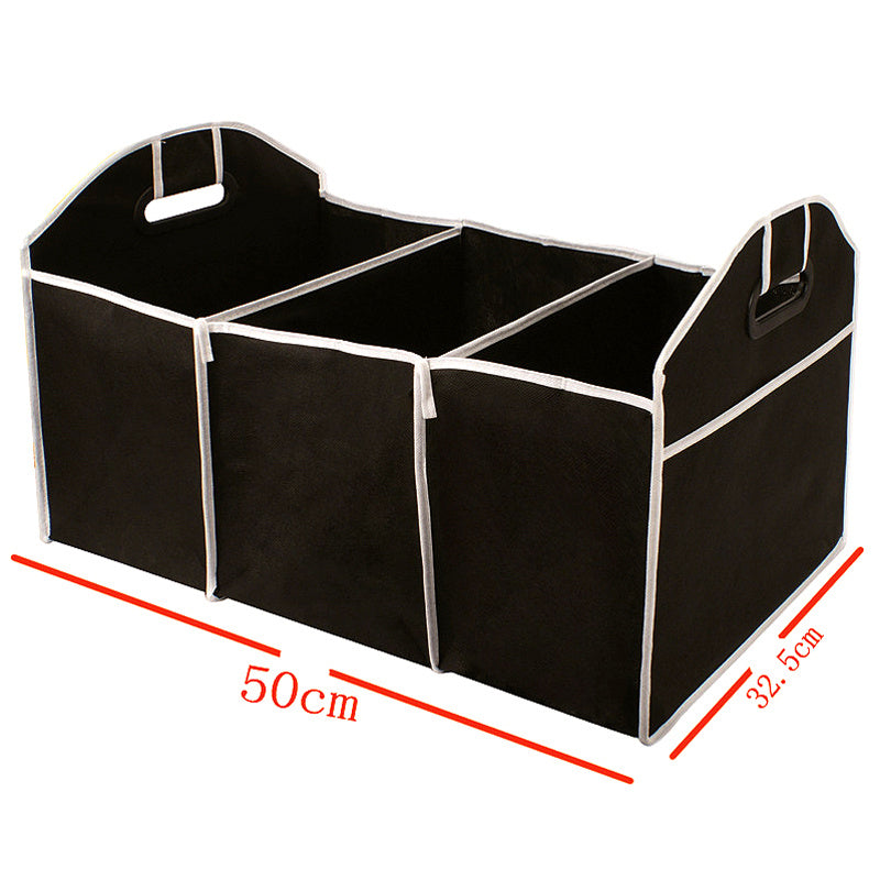 Eco-Friendly Black Storage Organizer with Three Compartments
