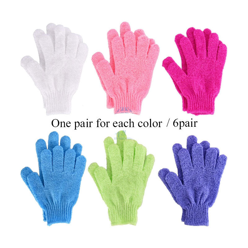 Eco-Friendly Exfoliating Gloves - Reusable Pink & Green Skin Care