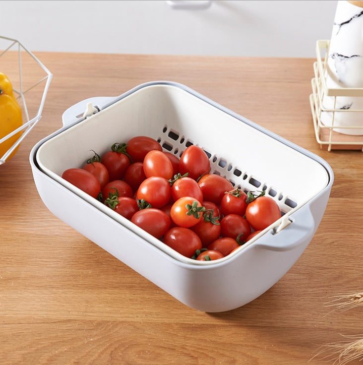 Space-Saving Collapsible Silicone Colander for Kitchen Sinks