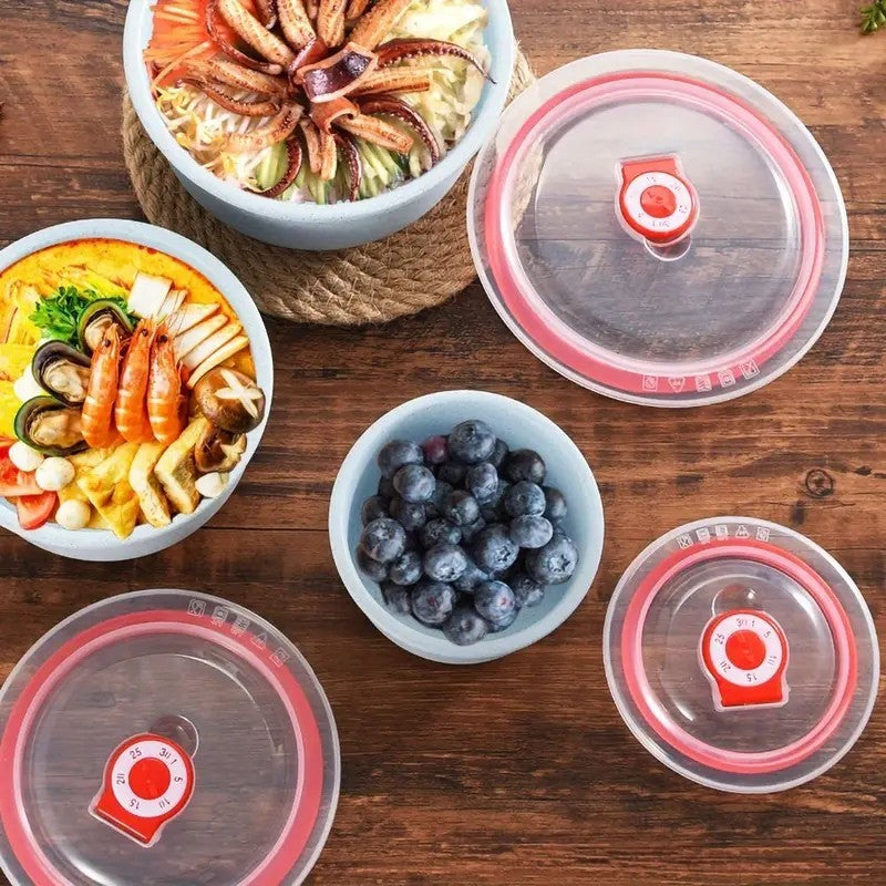 Eco-Friendly Reusable Food Storage Containers - Biodegradable Round Sets