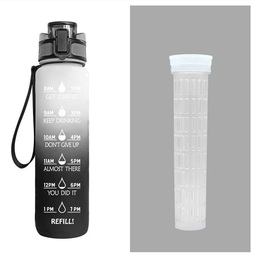 Gradient BPA-Free Water Bottle with Time Markers