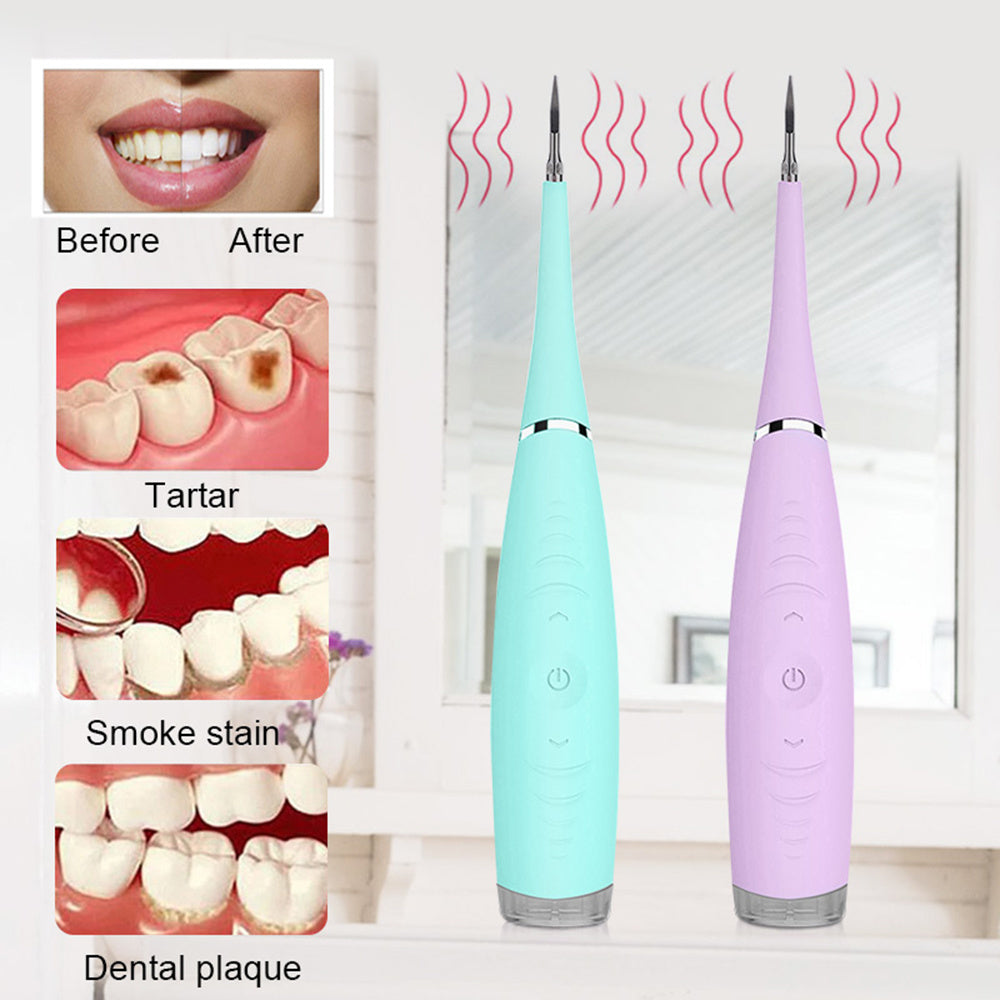 Mint Green & Lavender Electric Tooth Cleaner - Eco-Friendly Dental Device