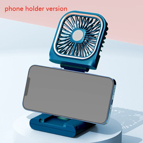 Portable Green Rechargeable Fan and Power Bank