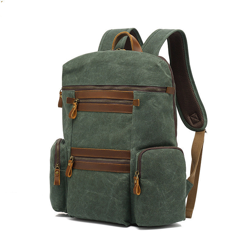 Eco-Friendly Canvas Backpack with Multi-Compartment Design