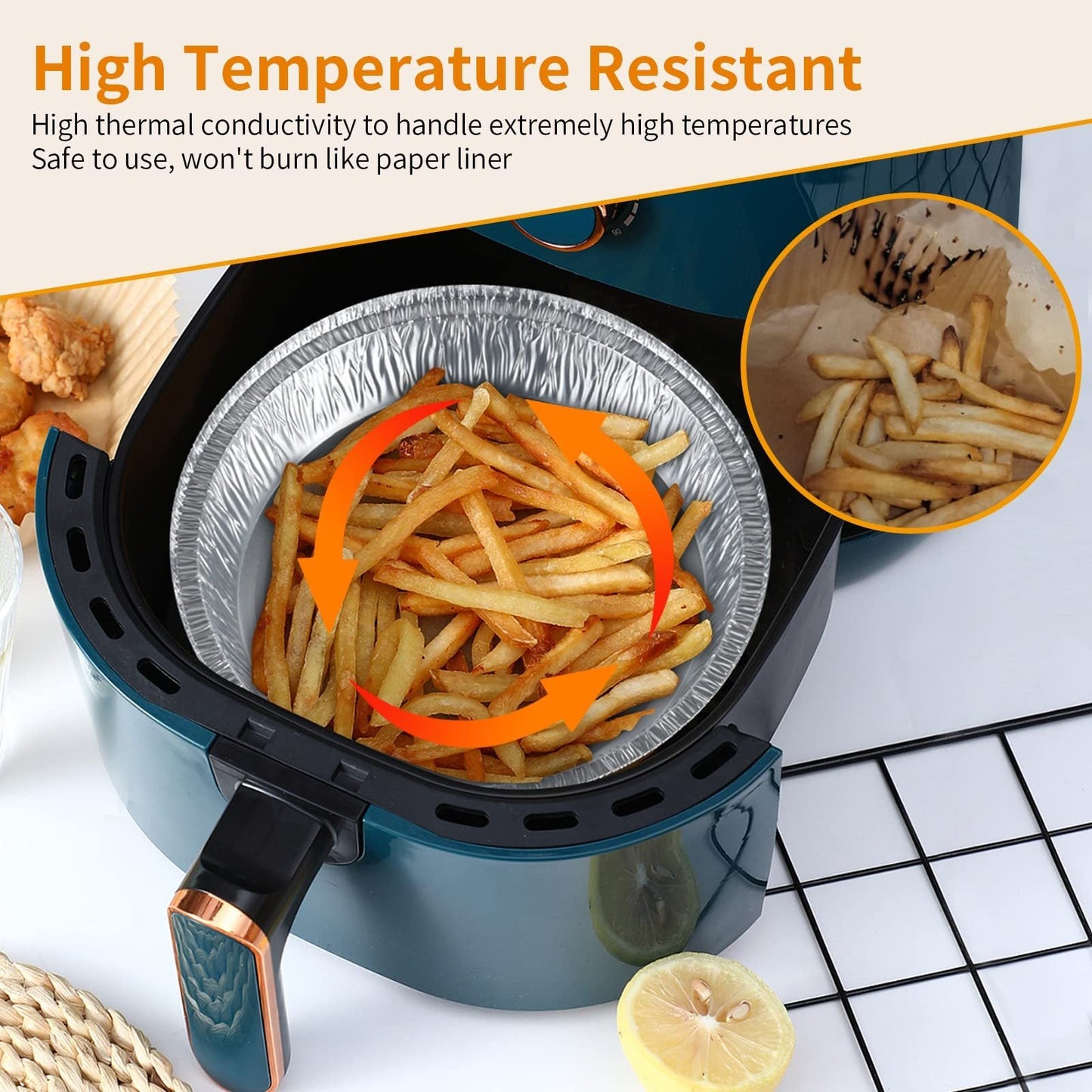 Eco-Friendly Reusable Aluminum Foil Trays for Air Fryers