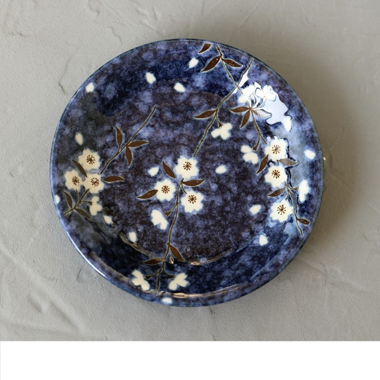 Eco-Friendly Blue Floral Ceramic Bowl - Sustainable & Durable