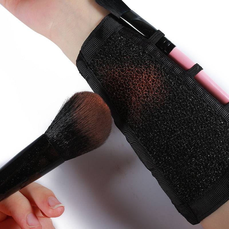 Eco-Friendly Makeup Brush Arm Strap Holder - Black & Gold