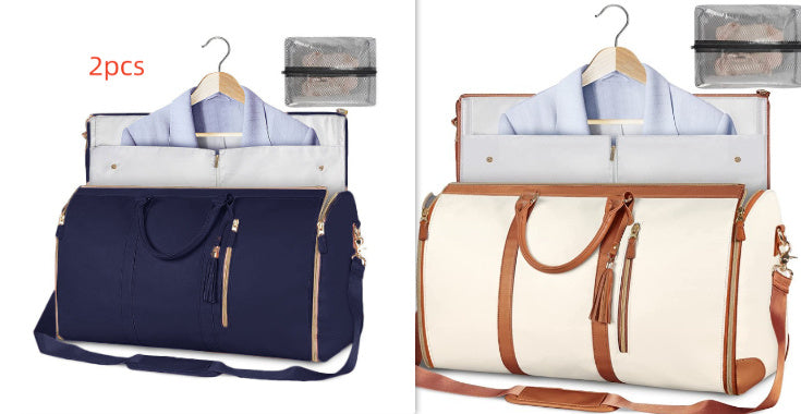 Versatile Light Pink Garment & Duffel Bag for Eco-Friendly Travel
