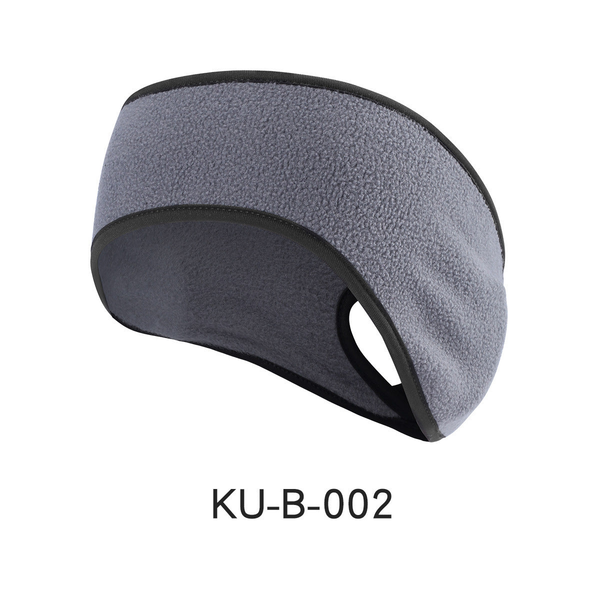 Eco-Friendly Gray Fleece Headband with Black Trim for Comfort and Sustainability