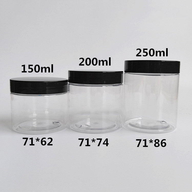 Eco-Friendly Clear Storage Jars with Black Lids