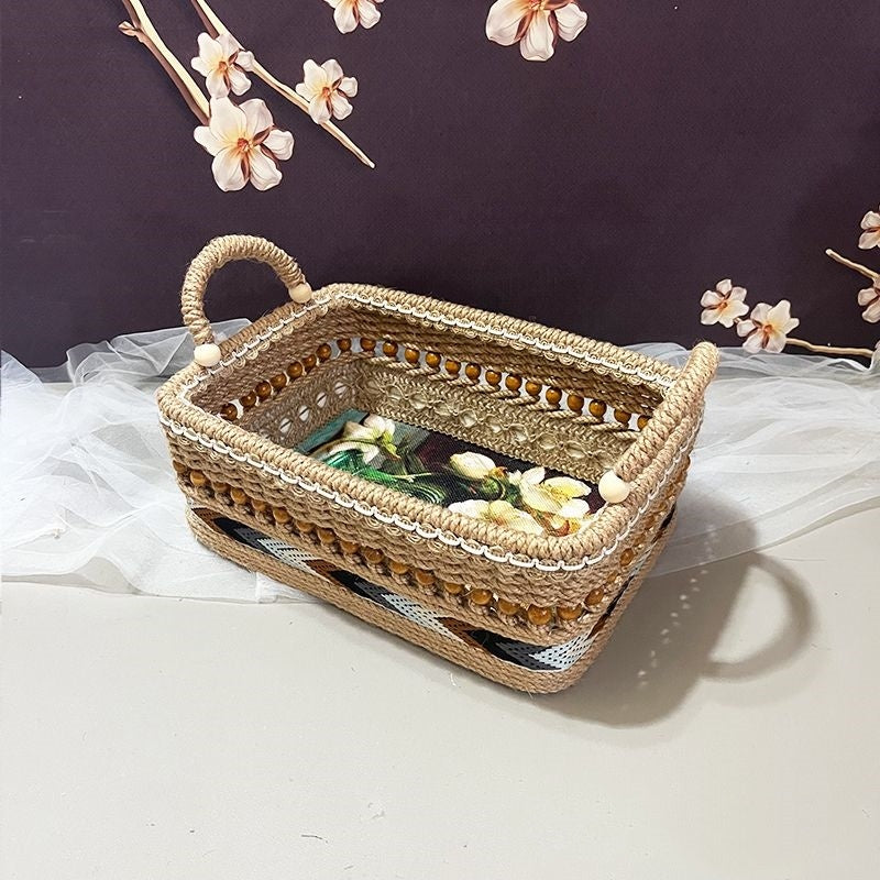 Eco-Friendly Natural Fiber Storage Basket for Home Organization