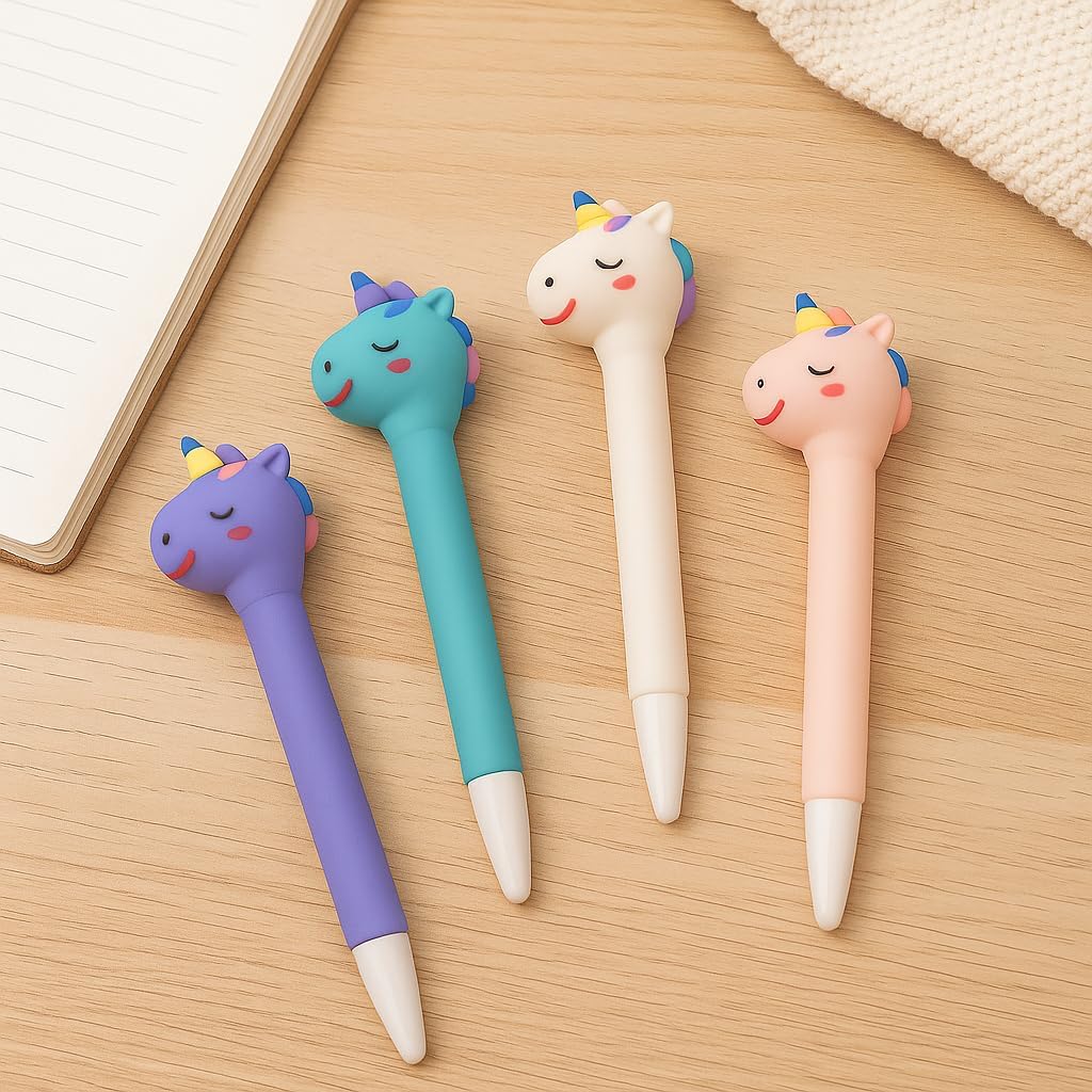 0.5mm Fancy Gel Pen 16.5cm Baby Design Assorted Color, Pack of 4