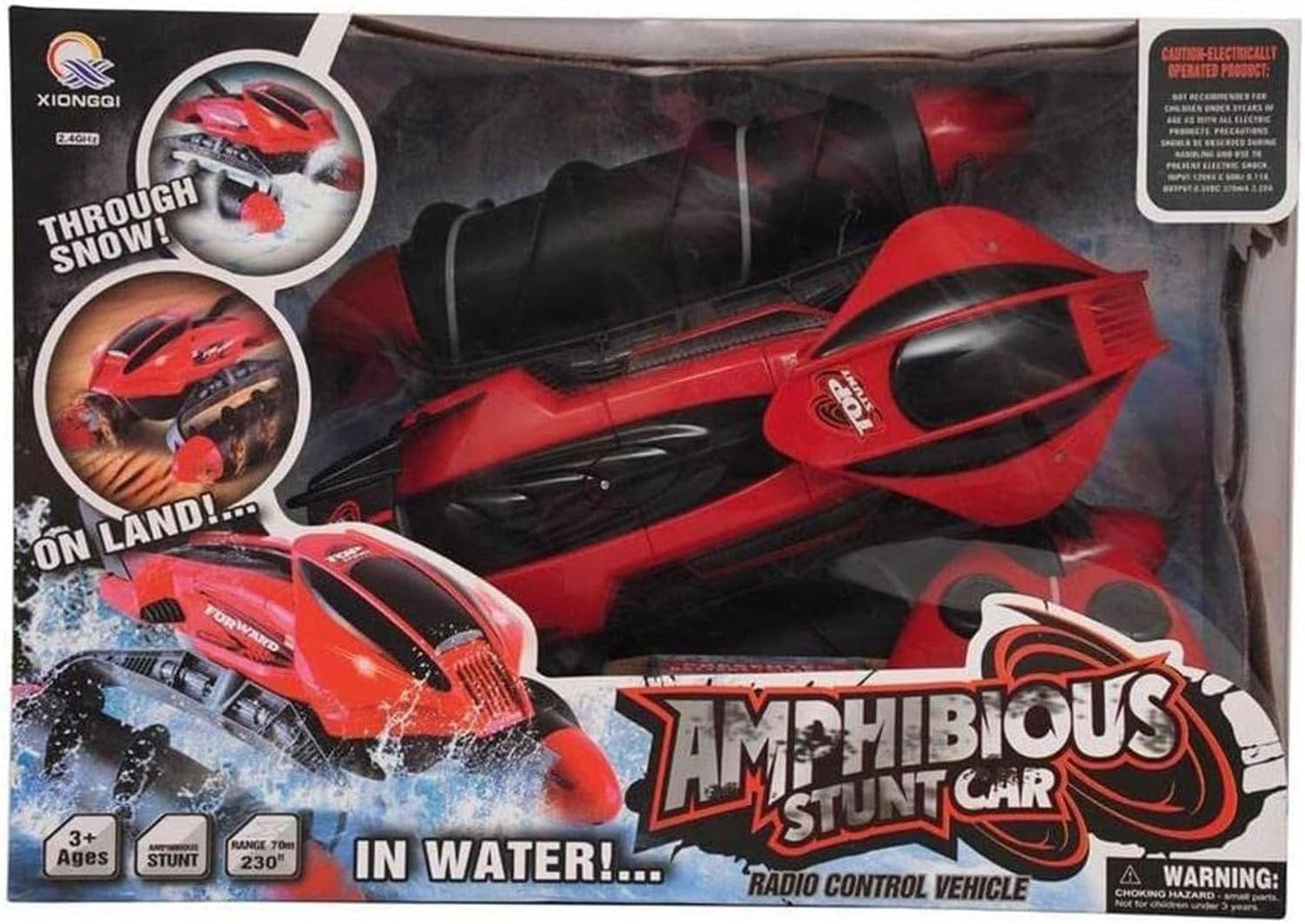 Remote Control Water and Amphibious Tank 1:10 with Unique Rotating Drill Tires Suitable For All Terrain