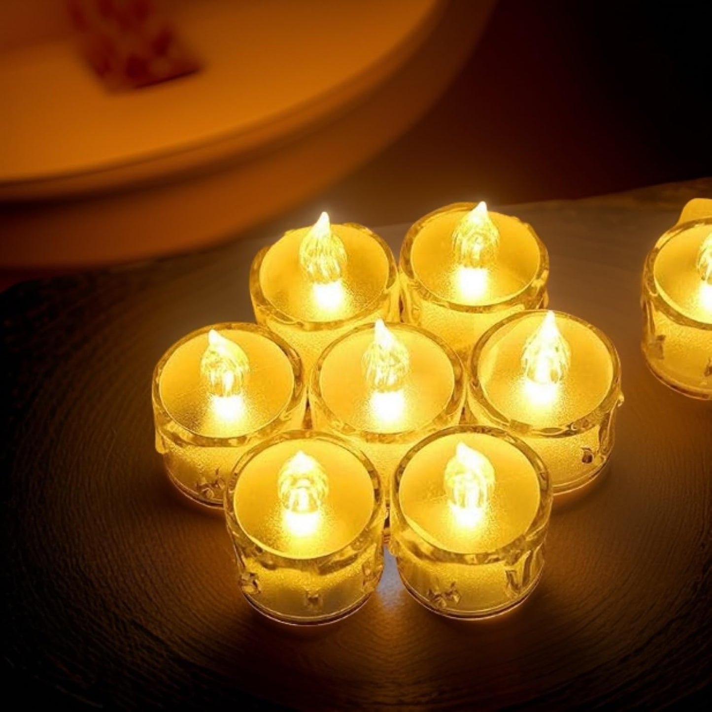6 Pcs Flameless LED Candles, Decorative Tealight for Home Décor, Warm White Battery Operated Indoor Ambiance Lights