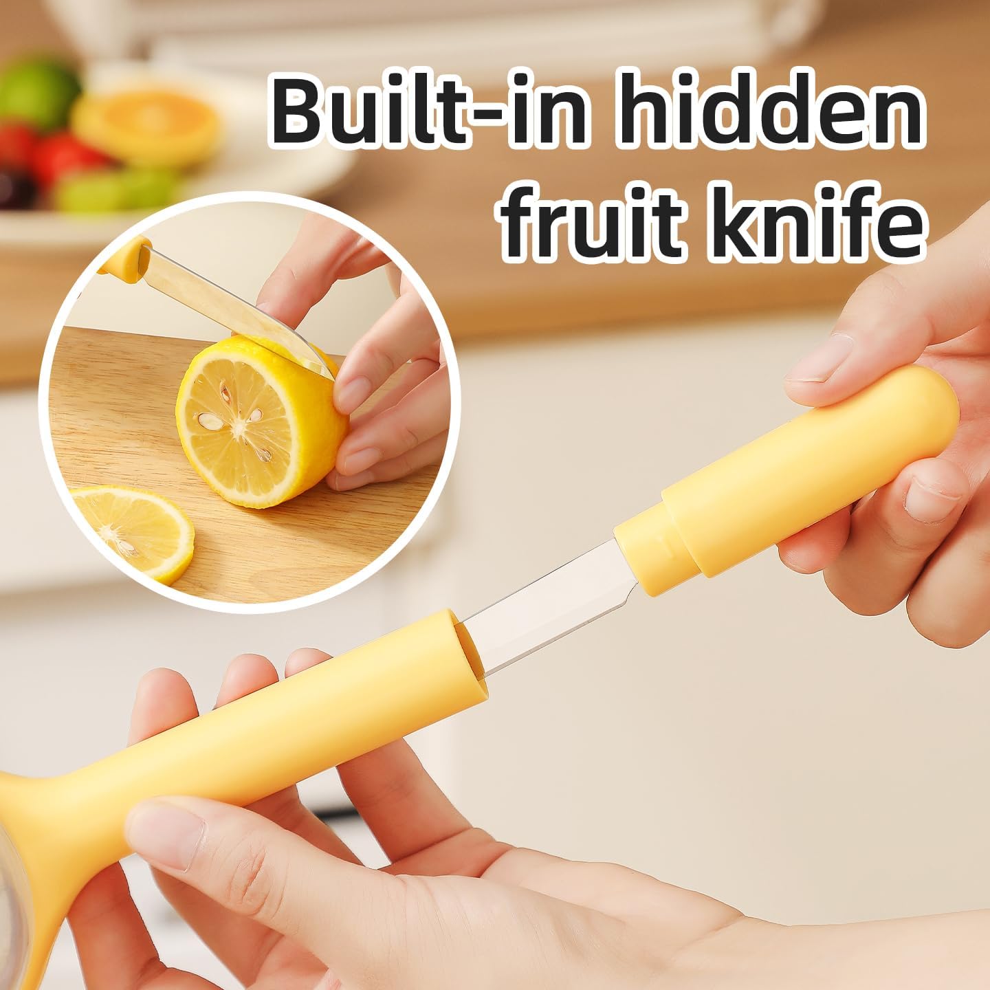 Ergonomic Peeling Knife - Green & Transparent