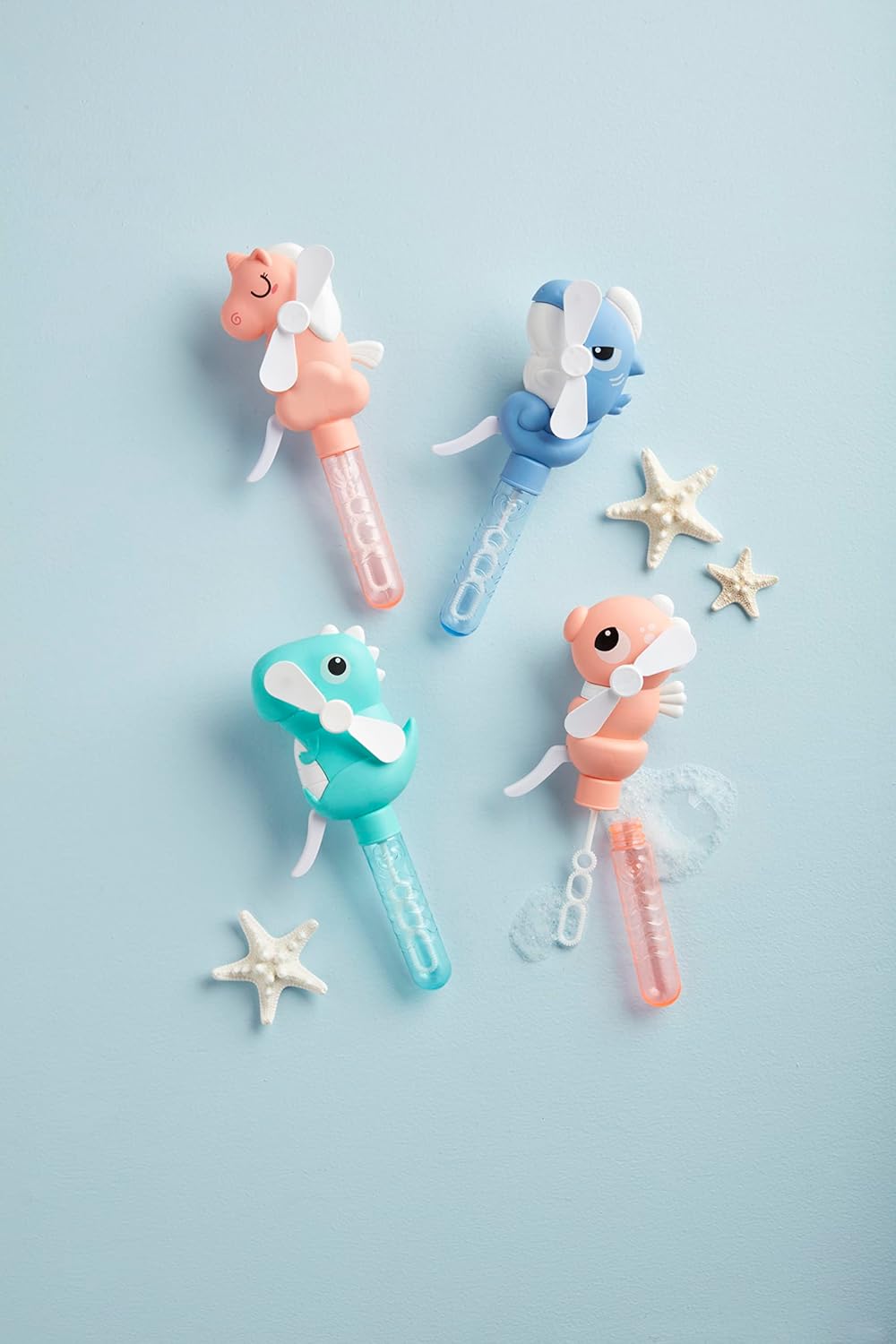 Children's Unicorn Bubble Wand Fan – Fun Bubble Maker for Outdoor Play, Parties & Picnics, Pack of 4