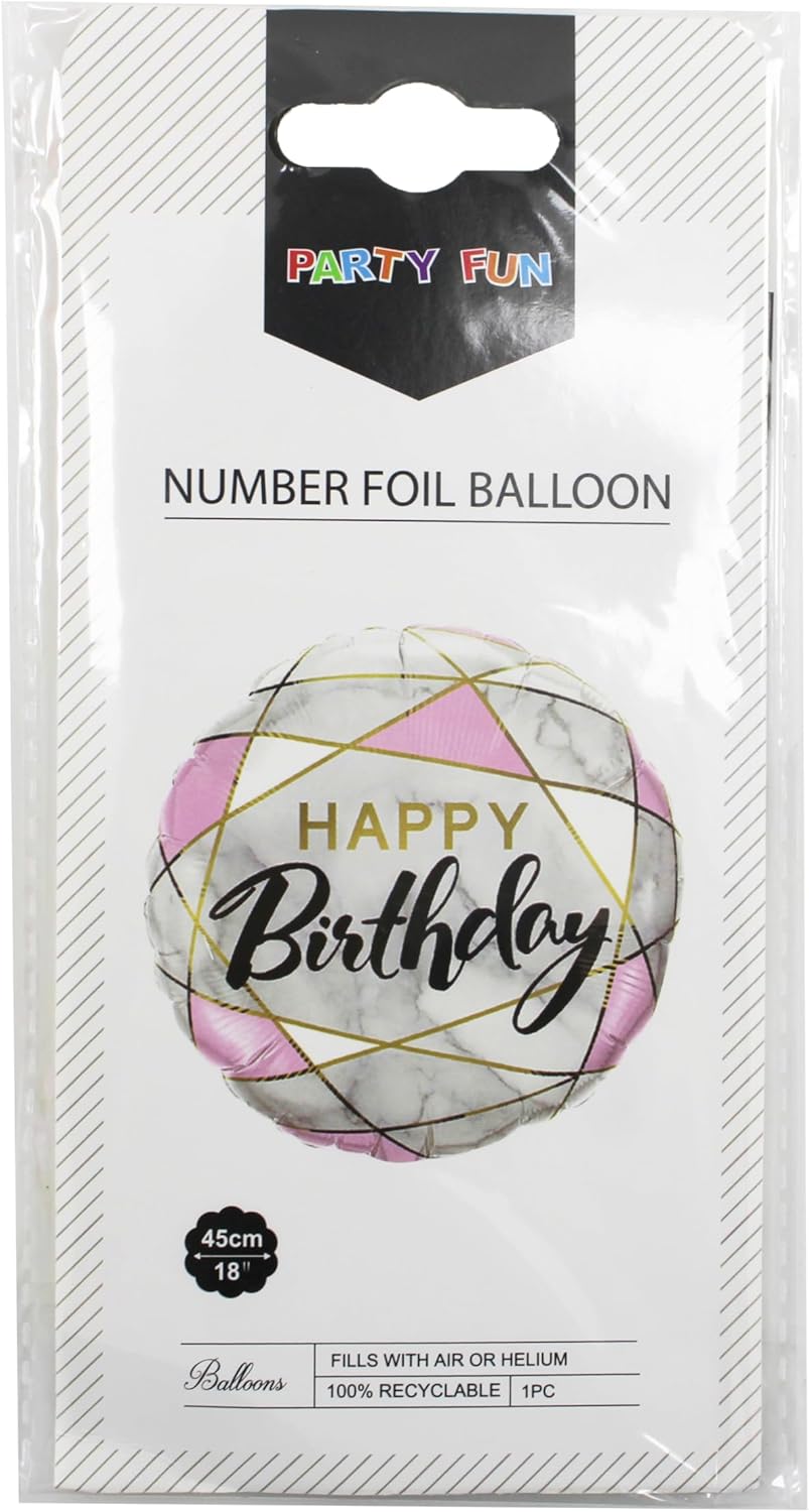 Foil Balloon 18 inch Happy Birthday Decor for Birthday Party, Indoor Outdoor Party Supplies, Kids & Adult Celebrations