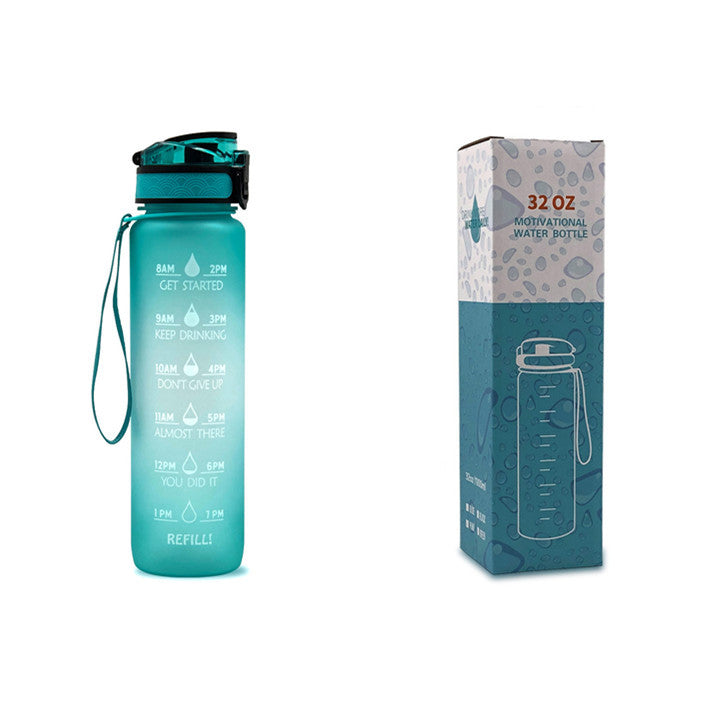 Gradient BPA-Free Water Bottle with Time Markers