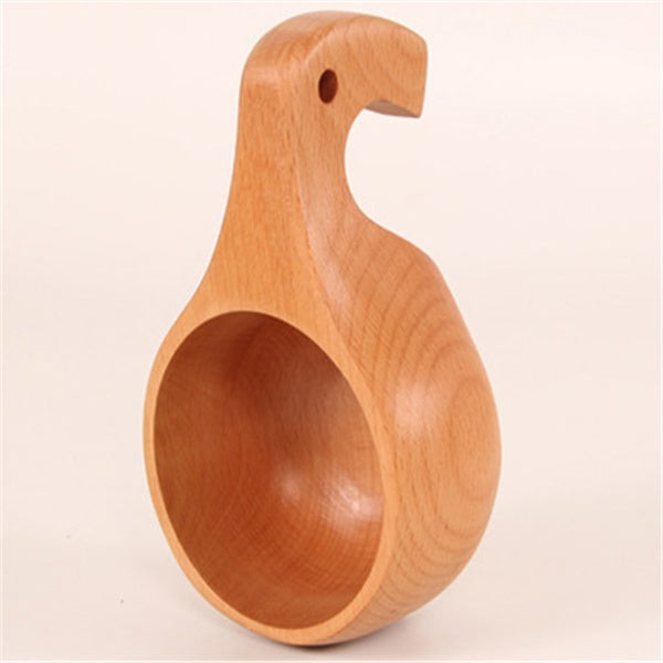 Eco-Friendly Wooden Cup with Handle - Sustainable & Biodegradable