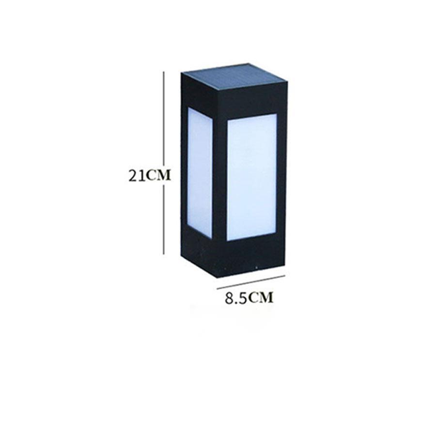 Solar-Powered Outdoor Pathway Lights - Eco-Friendly Square Lantern Design