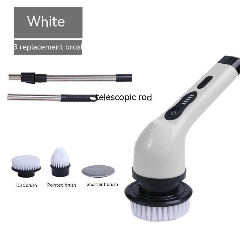 Eco-Friendly Electric Cleaning Brush with Extendable Handle