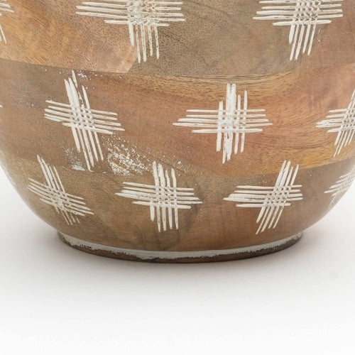 Eco-Friendly Wooden Serving Bowl with Natural Aesthetic