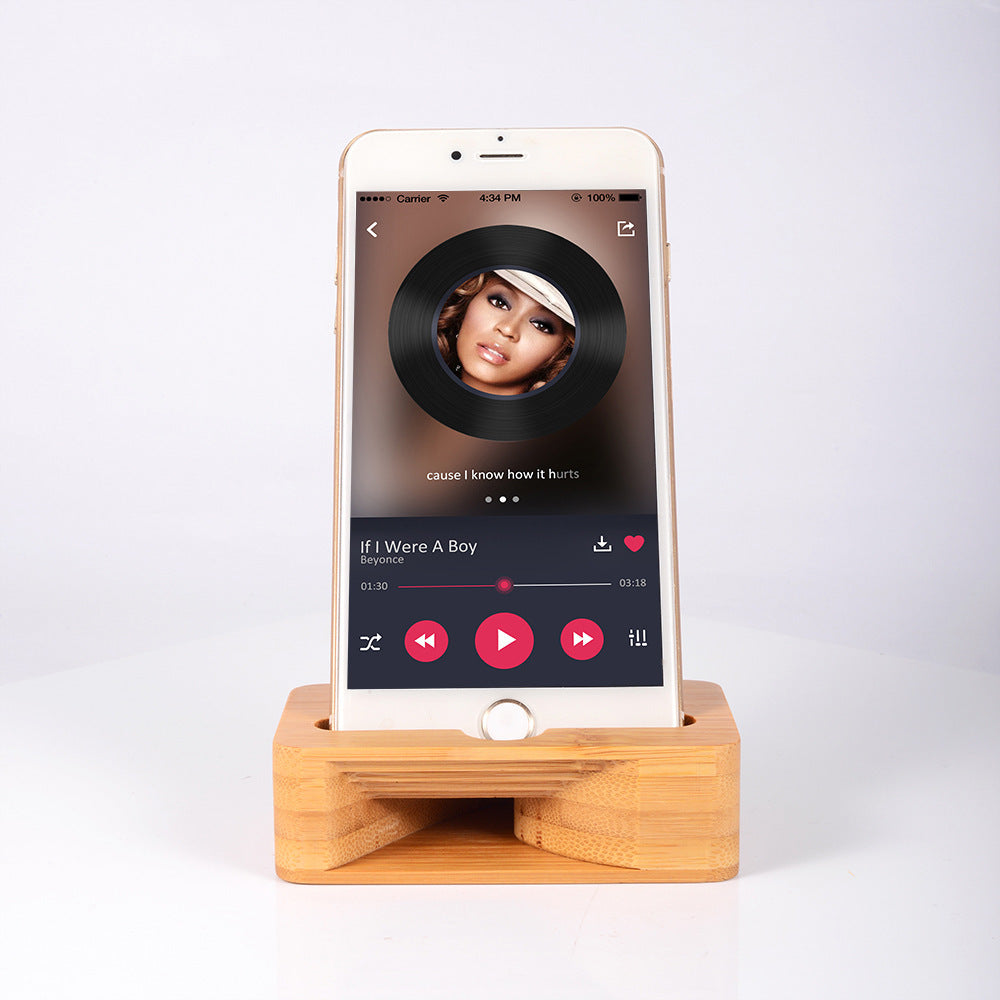 Eco-Friendly Bamboo Phone Stand - Sustainable Docking Station