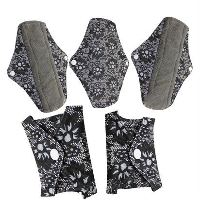 Eco-Friendly Reusable Menstrual Pads - Sustainable Comfort with Floral Patterns