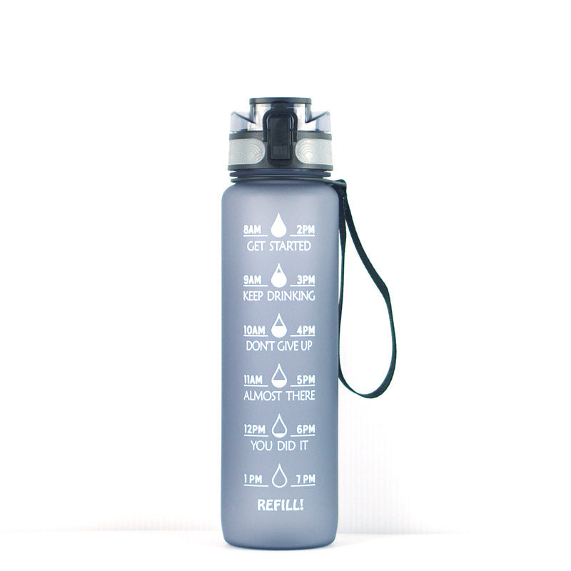 Hydration Time-Marker Water Bottle - Eco-Friendly, BPA-Free, 1L Capacity