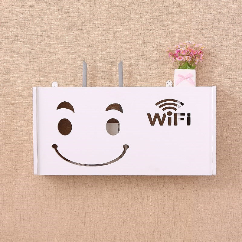 Eco-Friendly Bamboo Wi-Fi Router Storage Box with Ventilation