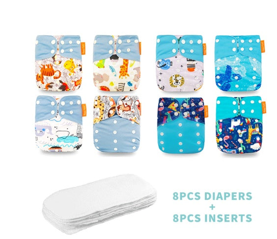 Eco-Friendly Reusable Cloth Diapers - Sustainable, Adjustable, and Gentle on Baby's Skin
