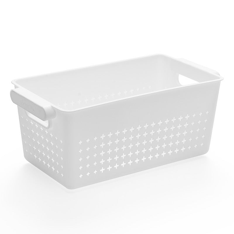 Eco-Friendly Black & White Storage Baskets with Wooden Handles