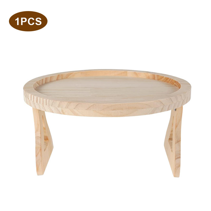 Eco-Friendly Bamboo Sofa Arm Tray - Natural Wood