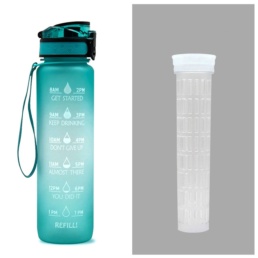Gradient BPA-Free Water Bottle with Time Markers