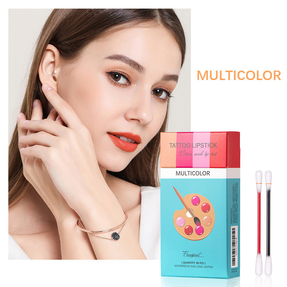 Portable Liquid-Lipstick Swab Applicator Set - Waterproof, Transfer-Proof, Eco-Friendly