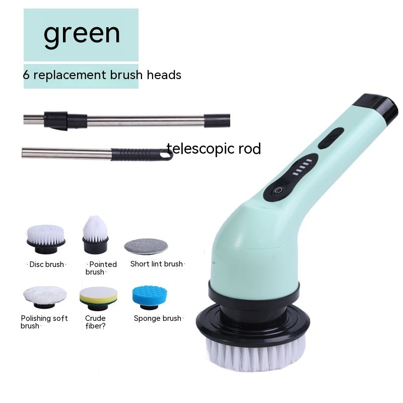 Eco-Friendly Electric Cleaning Brush with Extendable Handle