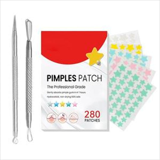 Star-Shaped Pimple Patch Set with Reusable Tools