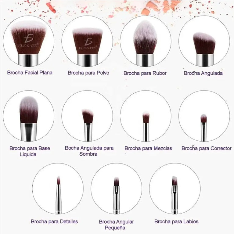 Eco-Friendly Makeup Brush Set with Bamboo Handles