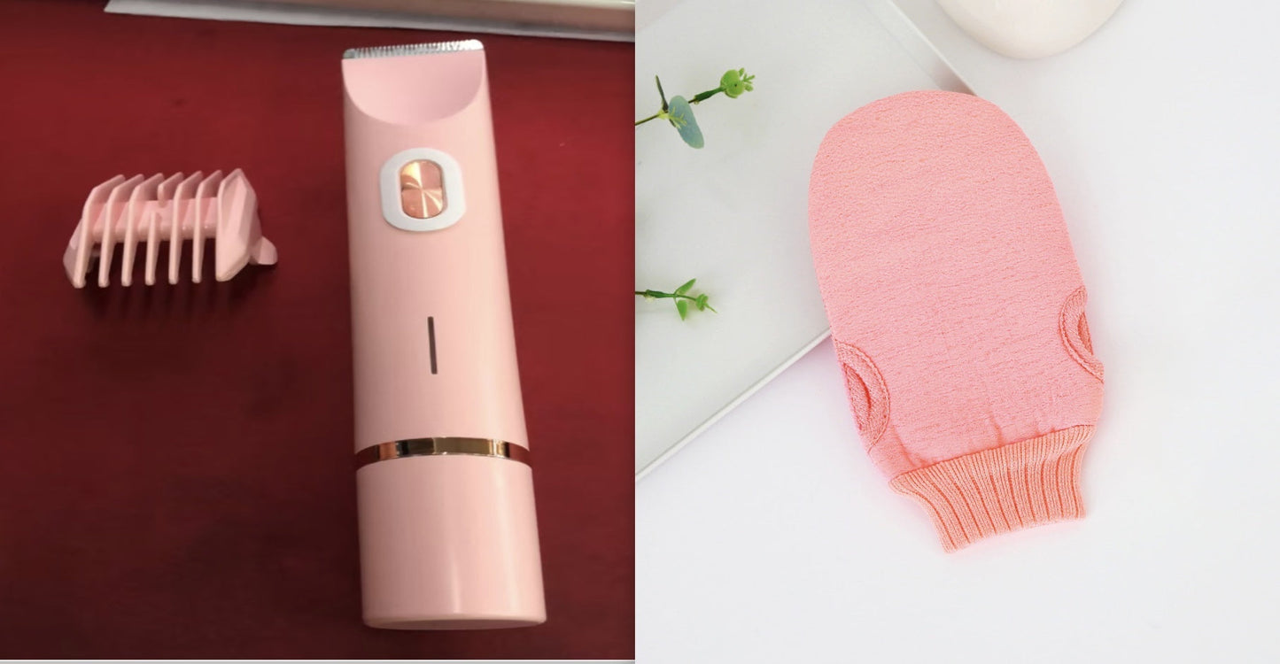 Rechargeable Pink Electric Hair Trimmer for Eco-Friendly Grooming