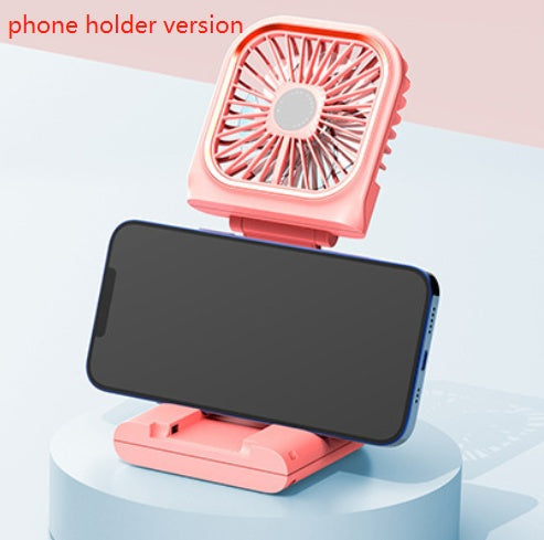 Portable Green Rechargeable Fan and Power Bank