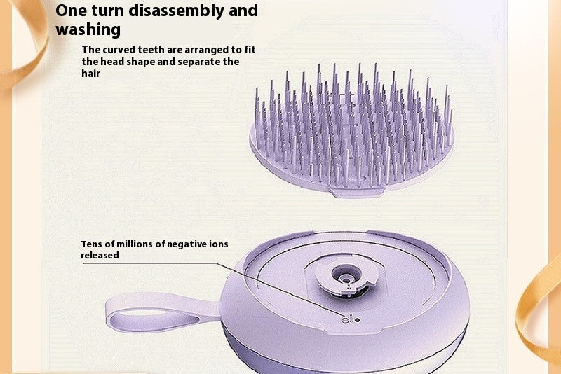Light Purple Silicone Scalp Massager Brush for Wellness and Sustainability