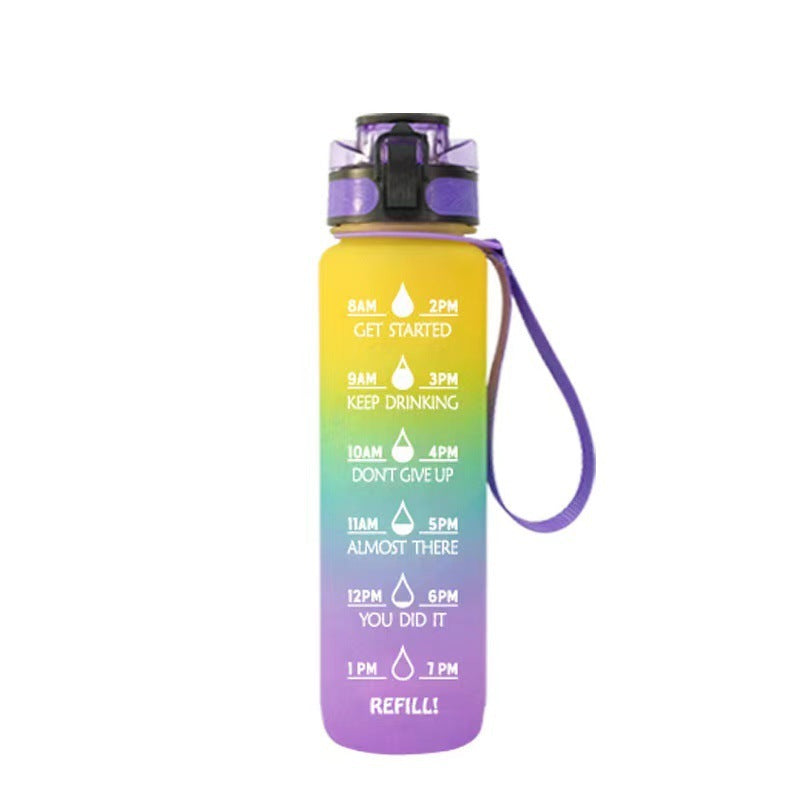 Hydration Time-Marker Water Bottle - Eco-Friendly, BPA-Free, 1L Capacity