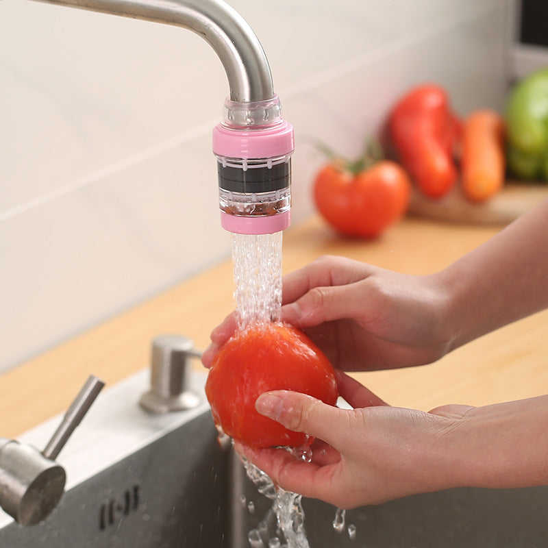 Pink Faucet Water Filter - Eco-Friendly, Water-Saving, Easy Installation