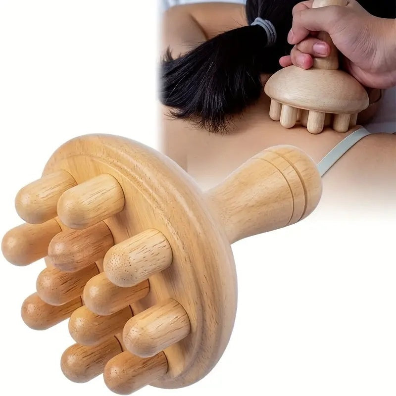 Natural Wood Massage Comb for Relaxation and Wellness