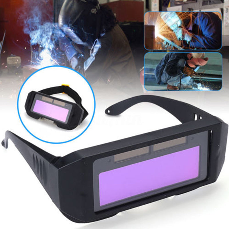 Durable Black Welding Goggles with Purple Lens for Safety and Comfort