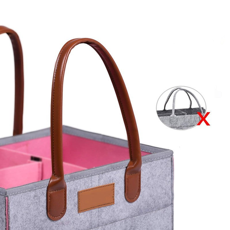 Eco-Friendly Baby Storage Organizer - Gray & Pink
