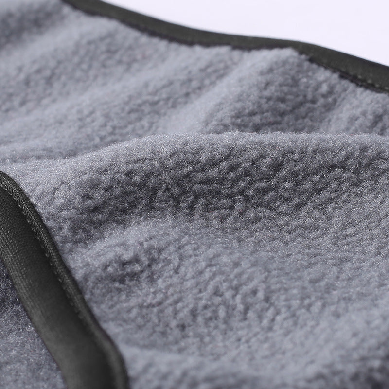 Eco-Friendly Gray Fleece Headband with Black Trim for Comfort and Sustainability