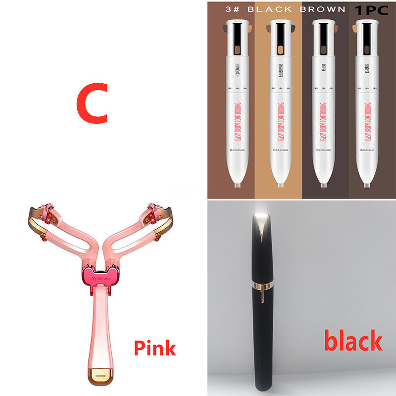 Eco-Friendly Eyebrow Trimmer Set - Manual & Electric Options for Sustainable Grooming